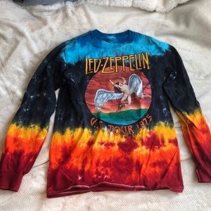 Tie dye led zeppelin long sleeve